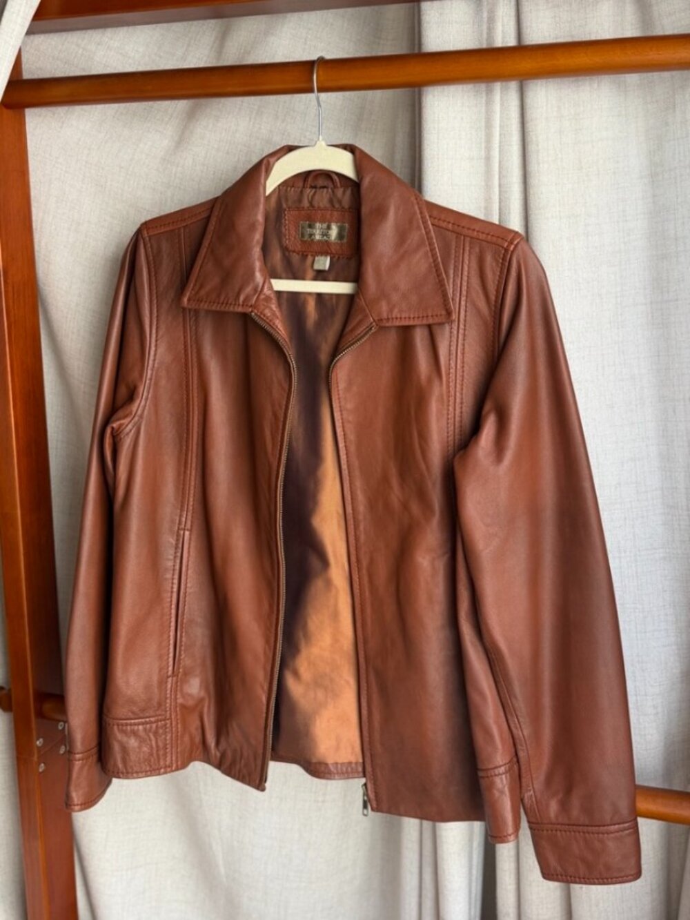 Vintage The Territory Ahead Cognac Leather Jacket | S